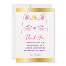 Kitty Cat Pink and Gold Birthday Party