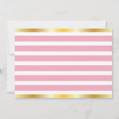 Kitty Cat Pink Gold Birthday Foto Kaart (Achterkant)