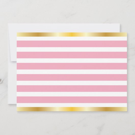 Kitty Cat Pink Gold Birthday Foto Kaart (Achterkant)