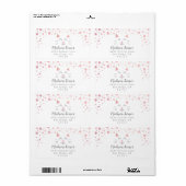 Kitty Cat Pink Gold Glitter Retouradres Etiket (Full Sheet)