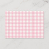 Kitty Cat Pink Spint-fect Baby Girl Baby shower Informatiekaartje (Achterkant)