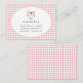 Kitty Cat Pink Spint-fect Baby Girl Baby shower Informatiekaartje (Voorkant / Achterkant)