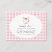 Kitty Cat Pink Spint-fect Baby Girl Baby shower Informatiekaartje (Voorkant)