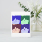 Kitty Cat Pop Art Briefkaart (Staand voorkant)