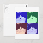 Kitty Cat Pop Art Briefkaart (Voorkant / Achterkant)