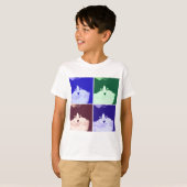 Kitty Cat Pop Art T-shirt (Voorkant volledig)