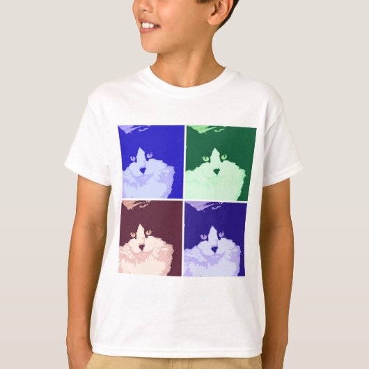 Kitty Cat Pop Art T-shirt (Voorkant)
