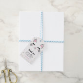 Kitty Cat Purrfect Birthday Dank je wel Cadeaulabel (Met Touw)
