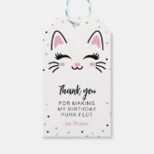 Kitty Cat Purrfect Birthday Dank je wel Cadeaulabel (Voorkant)