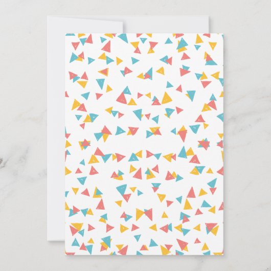 Kitty Cat Rainbow Confetti Fun Kids Verjaardagsfee Kaart (Achterkant)