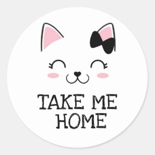 Kitty Cat Ronde Sticker