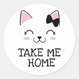 Kitty Cat Ronde Sticker