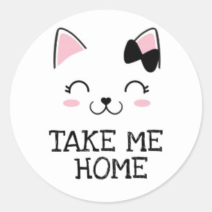 Kitty Cat Ronde Sticker