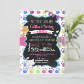 Kitty Cat Schattige Kitten Meisje Verjaardag Kaart (Staand voorkant)