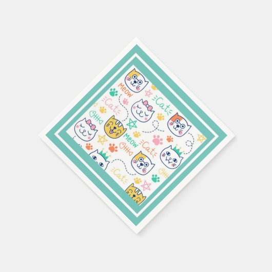 Kitty Cat Servet (Hoek)