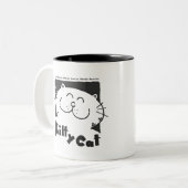 Kitty Cat - Smart Cat Tweekleurige Koffiemok (Voorkant links)