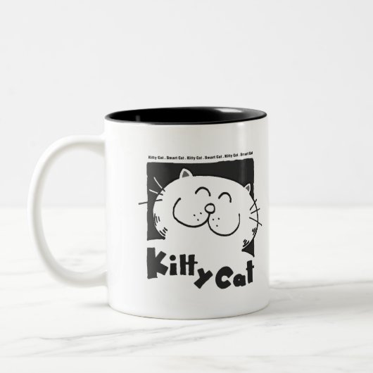 Kitty Cat - Smart Cat Tweekleurige Koffiemok (Links)