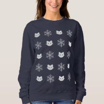 Kitty Cat Snowflake kerstshirt