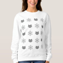 Kitty Cat Snowflake kerstshirt