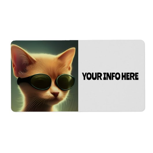 KITTY CAT SUNGLASSES BIG SHIPPING LABELS (Voorkant)