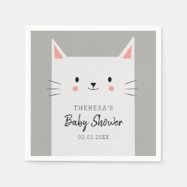 Kitty Cat Theme Baby shower Schattige Kitten Servet