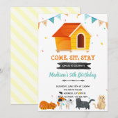 Kitty cat-uitnodiging bedankkaart (Voorkant / Achterkant)