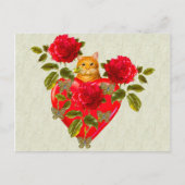 Kitty Cat Valentijn Feestdagenkaart (Voorkant)