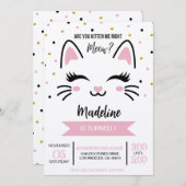 Kitty Cat Verjaardag, ben je kitten me nu Kaart (Voorkant / Achterkant)