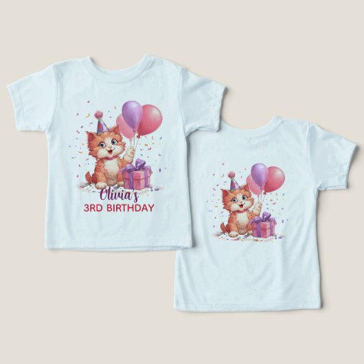 Kitty Cat viering verjaardag (Ontwerp Voorkant & Achterkant)