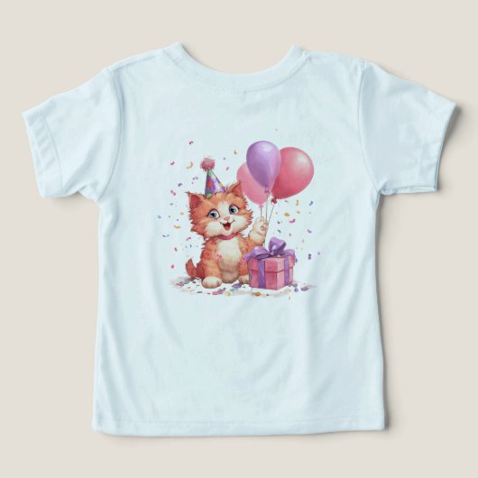 Kitty Cat viering verjaardag (Design achterkant)