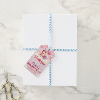 Kitty Cat viering verjaardag Cadeaulabel