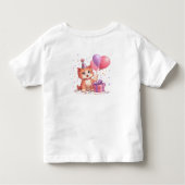 Kitty Cat viering verjaardag Kinder Shirts (Achterkant)