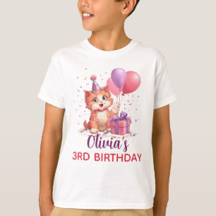 Kitty Cat viering verjaardag T-shirt