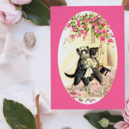 Kitty Cat Wedding Kaart