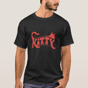 Kitty Cat Woord Kunst Heren T-Shirt