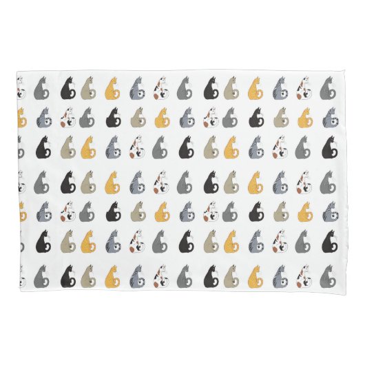 Kitty Cats Bowl Kussensloop (Voorkant)