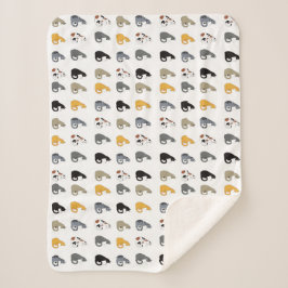 Kitty Cats Bowl Sherpa Deken