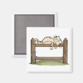 Kitty Cats · Kat op hek Magneet (Voorkant / Achterkant)