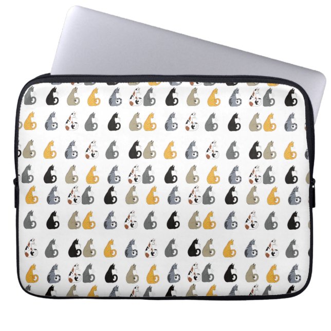 Kitty Cats laptop cover Sleeve (Voorkant)