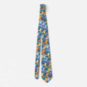 Kitty Cats op regenbogen Schattige en kleurrijk Stropdas (Achterkant)