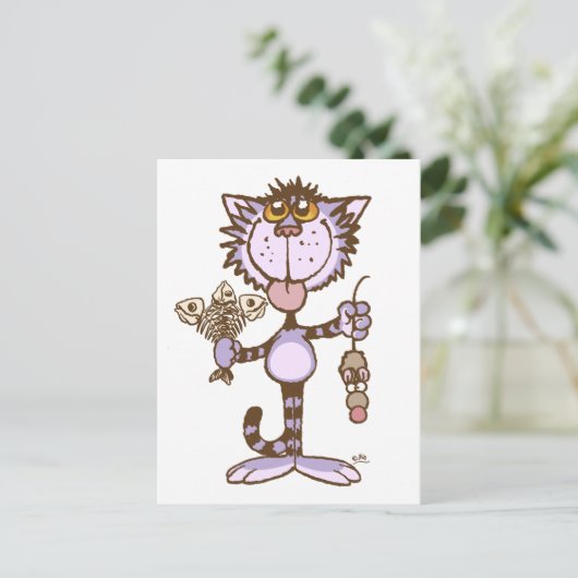 Kitty Cat's Show van Liefde briefkaart (Staand voorkant)