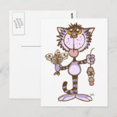 Kitty Cat's Show van Liefde briefkaart (Voorkant / Achterkant)