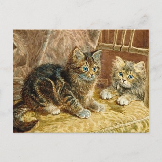  Kitty Cats - Victoriaans Cat Art Briefkaart (Voorkant)