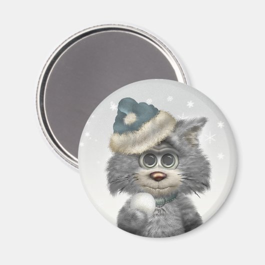 Kitty Cats Winter Wonderland Magneet (Voorkant / Achterkant)
