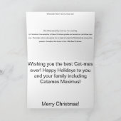 Kitty Chases Mama's Sock Under The Christmas Tree Feestdagen Kaart (Binnen)