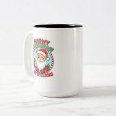 Kitty Claus, 15 oz Two-Tone Coffee Mug Tweekleurige Koffiemok (Voorkant links)