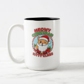 Kitty Claus, 15 oz Two-Tone Coffee Mug Tweekleurige Koffiemok (Links)
