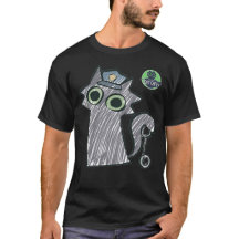 Kitty Cop – Purrtect & Serve Heren Donkere T-Shirt