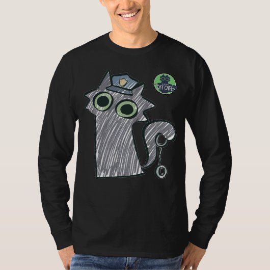 Kitty Cop – Purrtect & Serve Heren T-shirt (Voorkant)