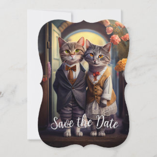 Kitty Couple - Save The Date Kaart